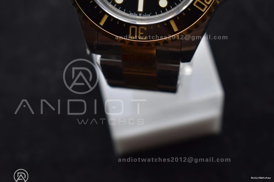 A2824 Black Tone YG SS Best Edition SS Upgraded V Sea-Dweller on Two GMF Bracelet 1061 YG Dial 126603 0203
